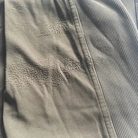 Lululemon Olive Green Ribbed Leggings with Pocket Size 4 - Picture 6 of 6